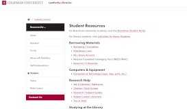 
							         Student Resources | Leatherby Libraries | Chapman University								  
							    