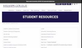 
							         Student Resources - Millsaps College								  
							    