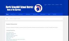 
							         Student Resources - North Schuylkill School District - Home of the ...								  
							    