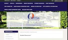 
							         Student Resources - Oneida City School District								  
							    