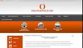 
							         Student Resources • Page - Orangefield ISD								  
							    