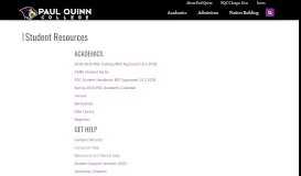 
							         Student Resources | Paul Quinn College								  
							    