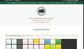 
							         Student Resources - Pine Lane Elementary School								  
							    