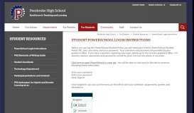 
							         Student Resources / PowerSchool Login Instructions								  
							    