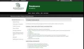 
							         Student Resources - Renaissance Academy								  
							    