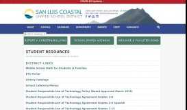 
							         Student Resources - San Luis Coastal Unified School District								  
							    