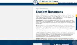 
							         Student Resources – Students – St. Mary's Academy								  
							    