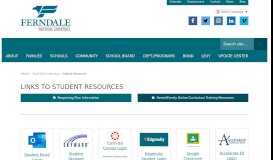 
							         Student Resources | Teaching & Learning - Ferndale School District								  
							    