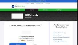 
							         Student Reviews of CQUniversity Courses - SEEK Learning								  
							    