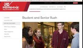 
							         Student Rush - New York Philharmonic								  
							    