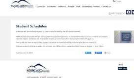 
							         Student Schedules - Mount Airy Middle School								  
							    
