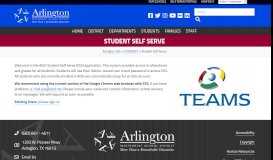 
							         Student Self Serve » Arlington ISD								  
							    