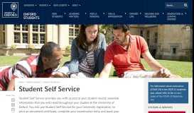 
							         Student Self Service | University of Oxford								  
							    
