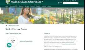
							         Student Service Center - Wayne State University								  
							    