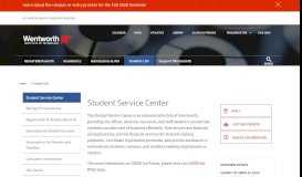 
							         Student Service Center | Wentworth Institute of Technology								  
							    