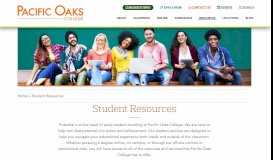 
							         Student Services and Resources | Pacific Oaks College								  
							    