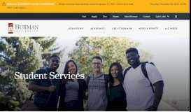 
							         Student Services | Burman University								  
							    