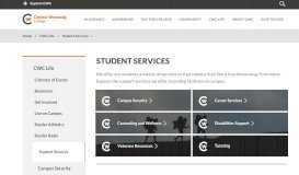 
							         Student Services - Central Wyoming College								  
							    