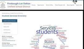 
							         Student Services Directory – Student Services – Firebaugh-Las Deltas ...								  
							    