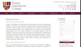
							         Student Services | Eastern International College								  
							    