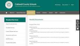 
							         Student Services / Health Documents - Caldwell County Schools								  
							    