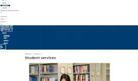 
							         Student services | Heriot-Watt University								  
							    