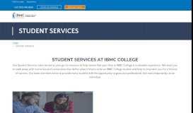 
							         Student Services - IBMC College in Longmont, Fort Collins, & Greeley								  
							    