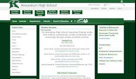 
							         Student Services - Kewaskum High School - Kewaskum School District								  
							    