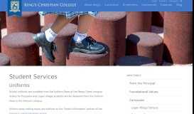 
							         Student Services | King's Christian College								  
							    