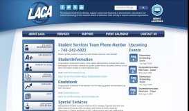 
							         Student Services - LACA								  
							    