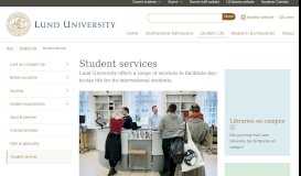 
							         Student services | Lund University								  
							    