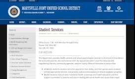 
							         Student Services - Marysville Joint Unified School District								  
							    