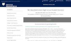 
							         Student Services - Mount Mansfield Union High School								  
							    