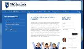 
							         Student Services / Non-Public - Wentzville School District								  
							    
