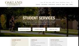 
							         Student Services - Oakland University								  
							    