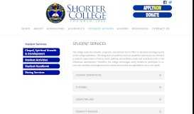 
							         Student Services | Shorter College | Welcome								  
							    