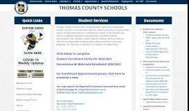 
							         Student Services - Thomas County Schools								  
							    
