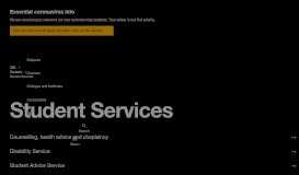 
							         Student Services | UAL								  
							    