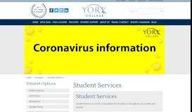 
							         Student Services - York College								  
							    