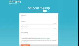 
							         Student Signup - EduTyping.com								  
							    