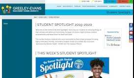 
							         Student Spotlight / Home - Greeley-Evans School District 6								  
							    