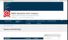 
							         Student & Staff Links - NBSC Mackellar Girls Campus								  
							    