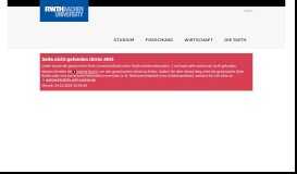 
							         Student Status und Online-Bewerbung - RWTH Aachen University								  
							    