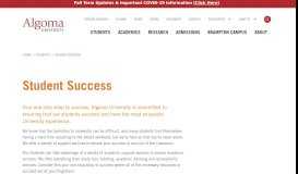 
							         Student Success - Algoma University								  
							    