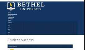
							         Student Success | Bethel University								  
							    