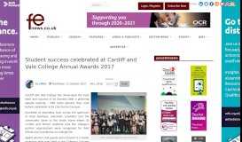 
							         Student success celebrated at Cardiff and Vale College Annual ...								  
							    