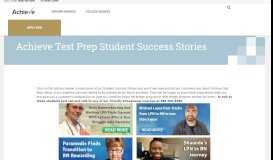 
							         Student Success Stories - Achieve Test Prep								  
							    