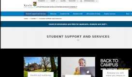 
							         Student support and services - Keele University								  
							    