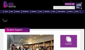 
							         Student Support - Bolton Sixth Form College								  
							    