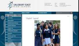 
							         Student Support - Salisbury East High School								  
							    